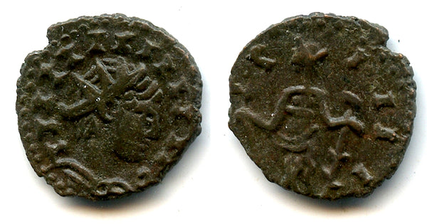 Barbarous LAETITIA antoninianus of Tetricus II, c.270-280 AD, Roman Gaul