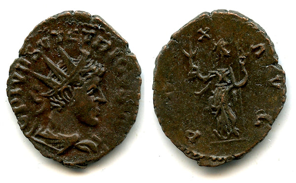 Nice! Barbarous radiate of Tetricus II as Caesar, 270-280 AD, Pax, Roman Gaul