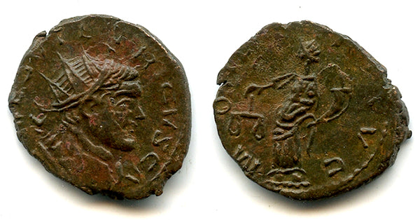 Rare barbarous MONETA antoninianus of Tetricus II, c.270-280 AD, Roman Gaul