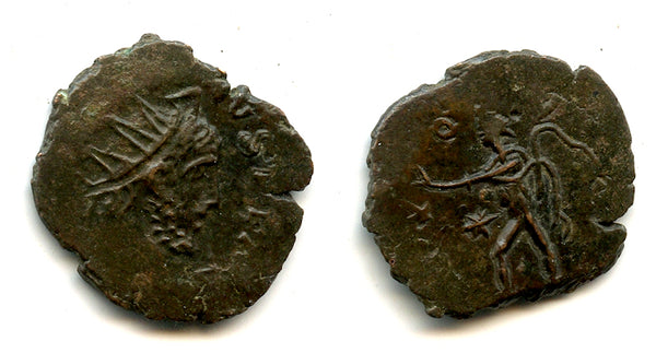 Barbarous SOLI antoninianus of Victorinus, ca.270-280 AD, Roman Gaul