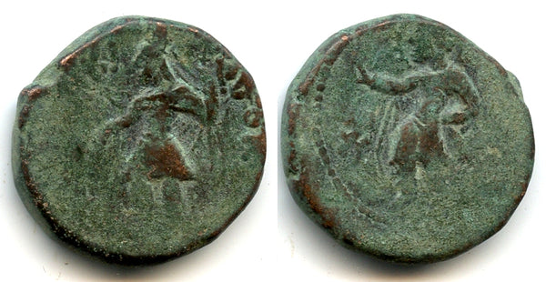 AE tetradrachm (w/MIIPO - God Mithra), Kanishka (c.127-152 AD), Kushan Empire