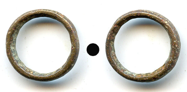 Ancient Celtic bronze ring money AE17 from Hungary, ca.800-500 BC