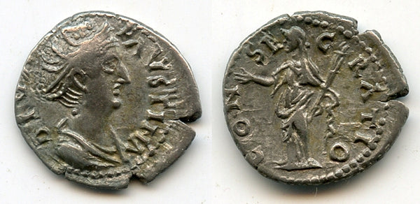 Rare barbarous Roman AR denarius of Faustina Sr. (d.141 AD), Dacians (?)