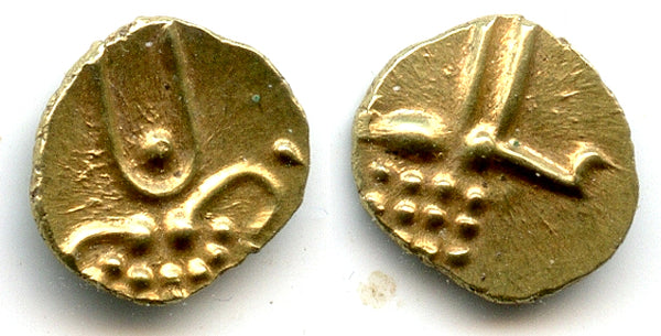 Rare gold fanam, Padmanabhapuram? or Rajas of Kandy, S. India, 1500's, H#1.16.08