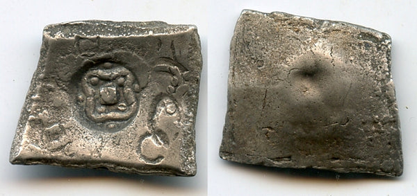 Silver 5-mana, Shakya Janapada - time of Buddha, c.600-500 BC, India (R-)