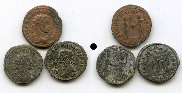 Lot of 3 Roman antoniniani of Probus (276-282 CE), Roman Empire