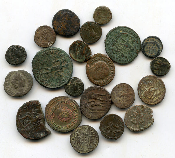 Lot of 21 nicer late Roman coins, 3rd-4th century AD
