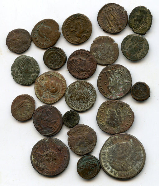 Lot of 22 nicer late Roman coins, 3rd-4th century AD