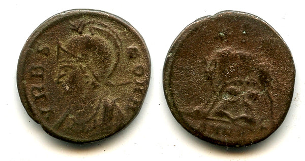 Barbarous VRBS ROMA AE follis, ca.330-333 AD, Heraclea, Roman Empire