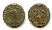Extremely rare (R5) VLPP follis of Constantine I (307-37), Ticinum mint, Roman Empire