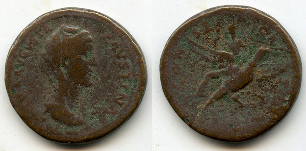 Posthumous sestertius of Faustina Sr. (d.141 AD), wife of Antoninus Pius, Roman Empire