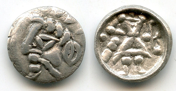 Quality silver obol, unknown King, Samarqand, c.100-400 AD, Soghdiana, Central Asia