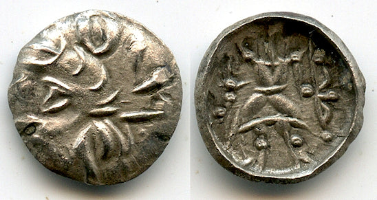 Quality silver obol, unknown King, Samarqand, c.100-400 AD, Soghdiana, Central Asia