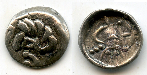 Nice silver obol, unknown King, Samarqand, c.100-400 AD, Soghdiana, Central Asia