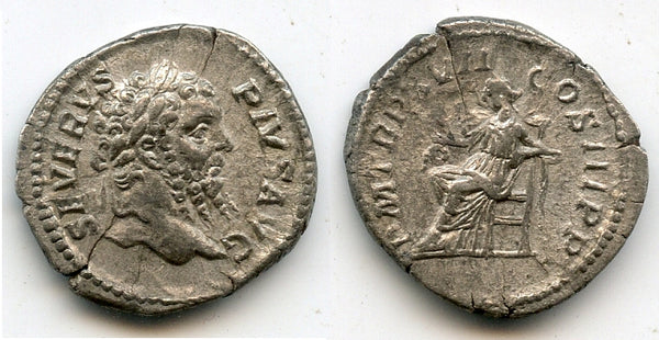 Silver denarius, Septimius Severus (193-211 AD), Rome, 209 AD, Roman Empire