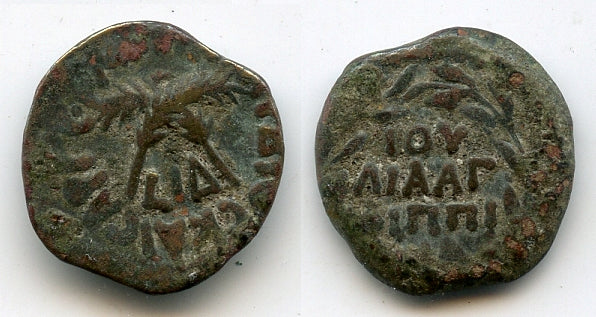 Prutah of Antonius Felix (52-59 CE), procurator of Judea under Claudius