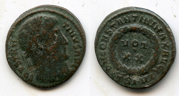 VOT XX follis of Constantine the Great (307-337 CE), Thessalonica, Roman Empire