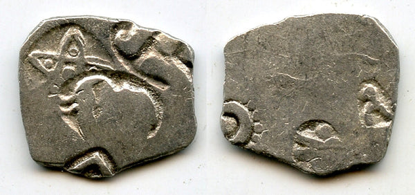 Nice silver 1/2 vimshatika, Kasala Janapada, c.600-470 BC, India (Rajgor-1031)