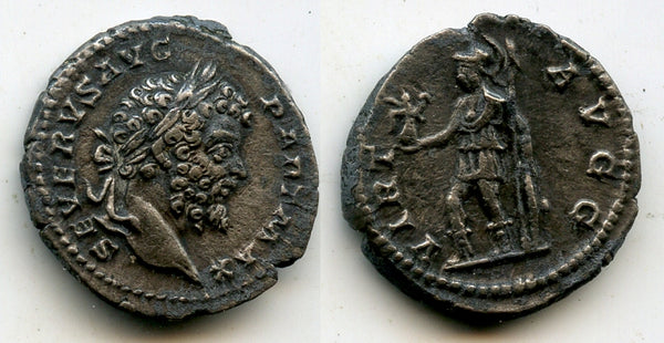 Silver denarius of Septimius Severus (193-211 AD), Rome mint, Roman Empire