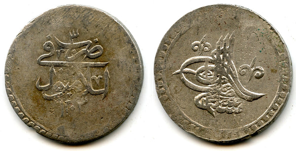 Silver 2-piastres (ikilik), RY3 (1791), Selim III (1789-1807), Ottoman Empire (KM 504)