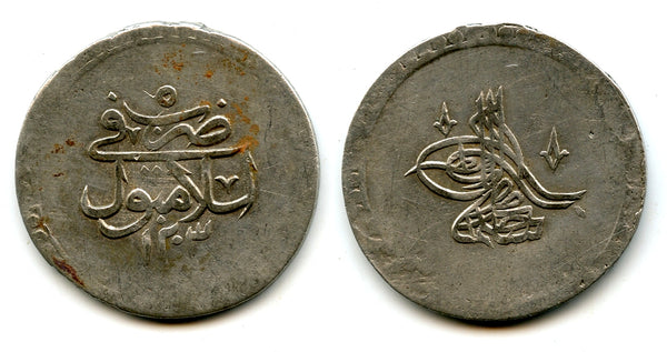 Silver 2-piastres (ikilik), RY5 (1793), Selim III (1789-1807), Ottoman Empire (KM 504)