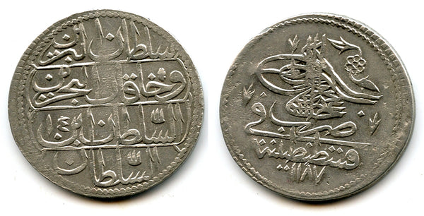 Silver zolota, RY14 (1787), Abdul Hamid (1774-89), Ottoman Empire (KM 398)