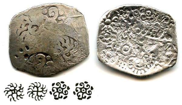 Rare silver vimshatika, Kashi Janapada under Kasala (c.525-475 BC), India (R-795)