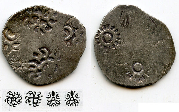 Rare silver vimshatika, Kashi Janapada under Kasala (c.525-475 BC), India (R-820)