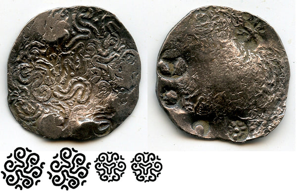 Huge and very rare silver vimshatika, Matsya Janapada (600-500 BC), India