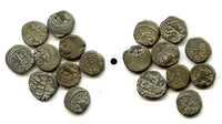 Lot of 9 nicer jitals w/horseman, 1100-1200 - Yildiz, Ghorids, Khwarizm etc.