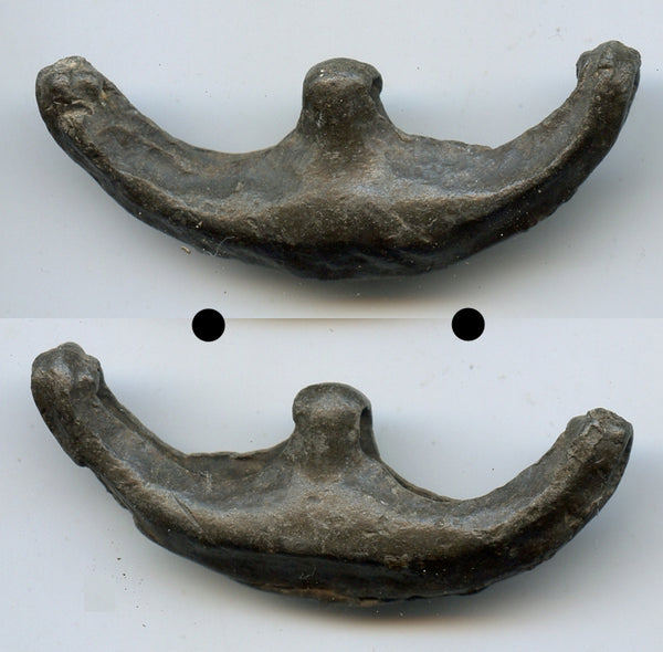 Scarce small tin boat-money, c.1400-1700s, primitive coinage of Malaysia