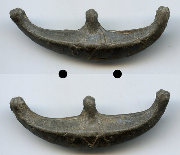 Scarce small tin boat-money, c.1400-1700s, primitive coinage of Malaysia