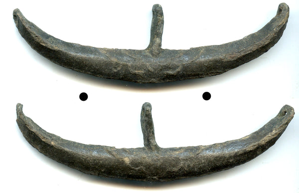 Scarce large tin boat-money, c.1400-1700s, primitive coinage of Malaysia