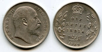 Silver rupee in the name of Edward VII, 1909, British India
