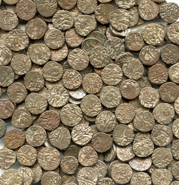 A mix of various pre-Islamic billon jitals from North India, 1000-1100s AD (3$ per coin)