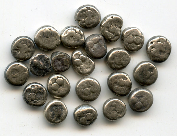 Lot of 22 silver hemidrachms, Ramachandra (1271-1309), Yadavas of Devagiri, India