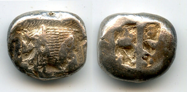 Archaic silver stater, Mylasa in Caria, c.500 BC, Ancient Greece