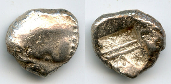 Archaic silver stater (prow left), Phaselis in Caria, c.530-500 BC, Ancient Greece