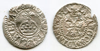 RRRR silver chekh, Ivan V and Peter I of Russia, 1686, Sevsk mint
