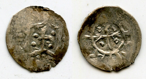 RRR AR denga (penyaz) w/cross, Vladimiras Algirdas, 1362-94, Kyiv (HPF #2552B)