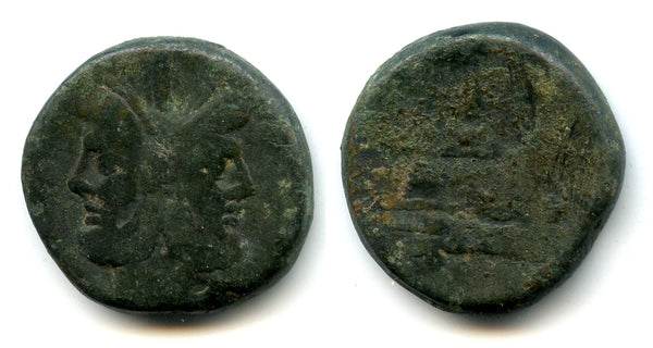Heavy anonymous bronze as, c.211-200 BC, Roman Republic