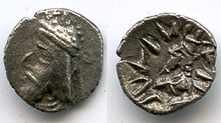 Rare silver obol of Vadfraded IV (ca.120 BC), Kingdom of Persis