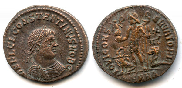 High quality follis of Constantine II as Caesar (317-337 AD), Heraclea mint, Roman Empire