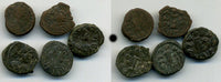 Lot of 5 various 6th century decanummii, Byzantine Empire. Nice coins!