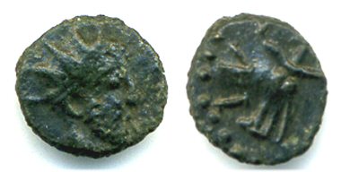 Ancient barbarous antoninianus, minted ca.270-280 AD, British find - interesting unrecognizable reverse!