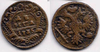 Denga (1/2 kopek), Anna, 1735, Russia