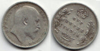 Silver rupee in the name of Edward VII, 1906, British India