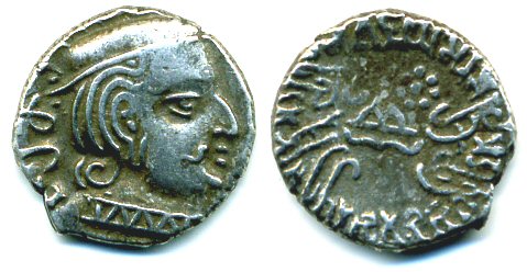 Indo-Sakas in Western India, silver drachm, Vijayasena (238-250 AD) as Mahakshatrap, 249 AD