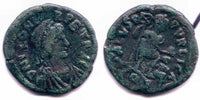 Unique and unpublished interesting AE2 of Leo (457-474 AD), Cherson mint, Roman Empire