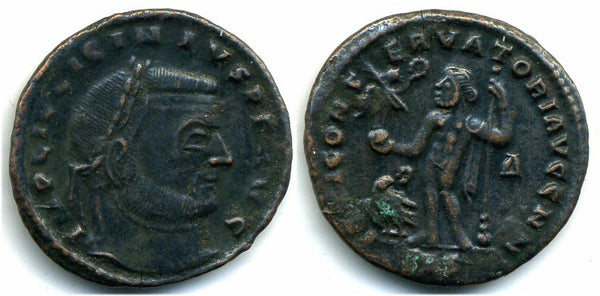 Bronze follis of Licinius I (308-324 AD), Siscia mint, Roman Empire (RIC 11)